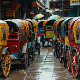 Cycle rickshaw ride through Old Delhi lanes
