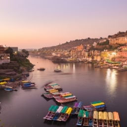 Boat ride on the sacred river of Narmada