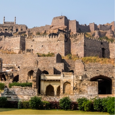 See the 16th C. Golkunda Fort